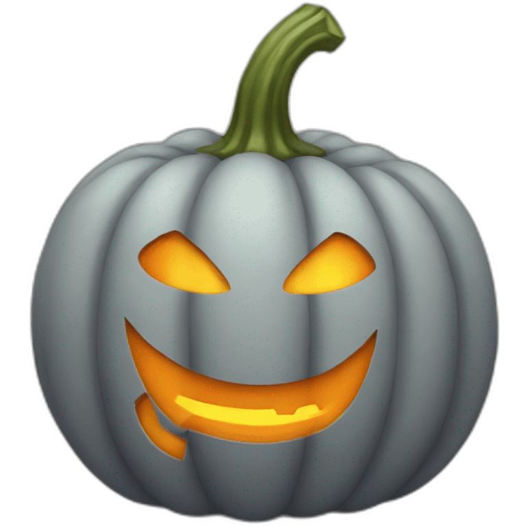 Grey pumpkin emoji