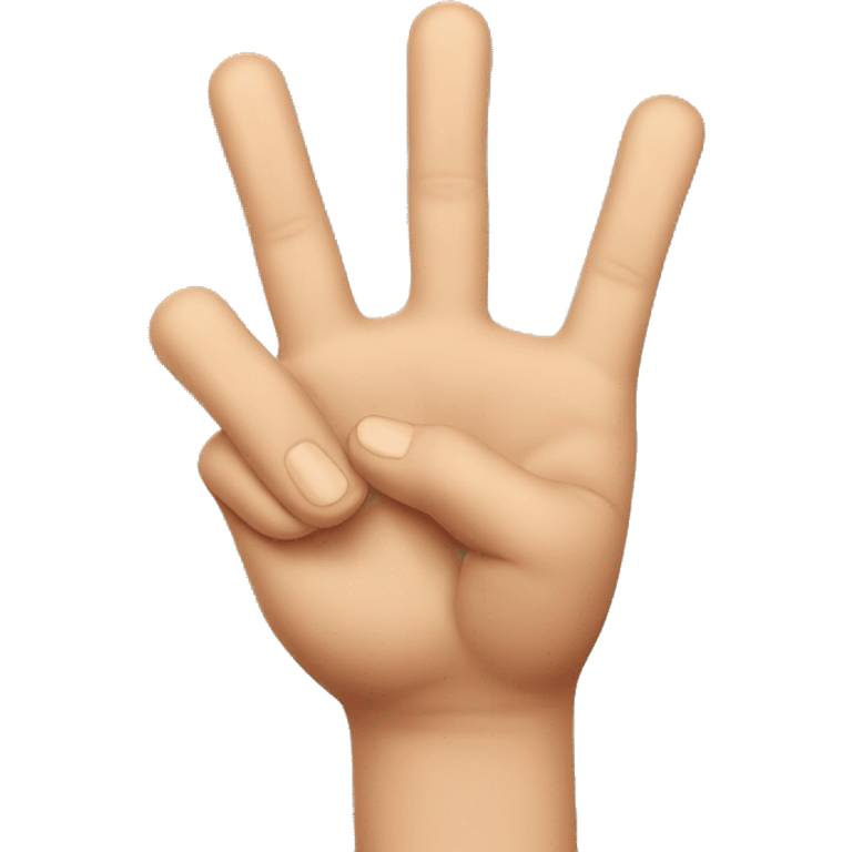 three fingers up emoji