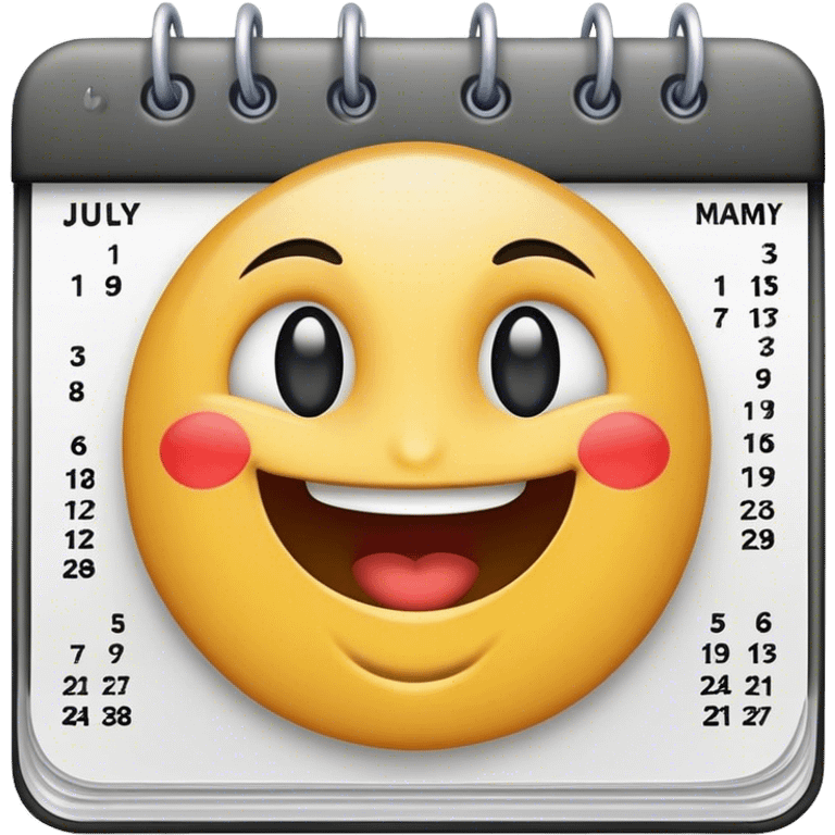 calendar with smile emoji