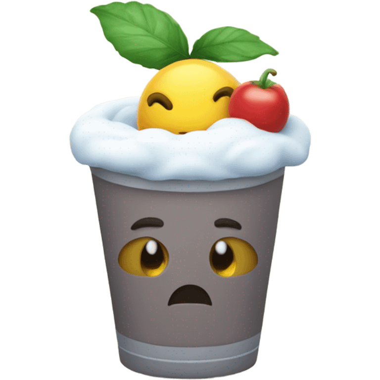 símbolo da conexão de internet tomando suco de férias emoji