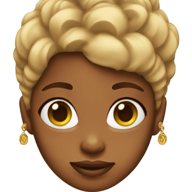 Girl with earrings  emoji