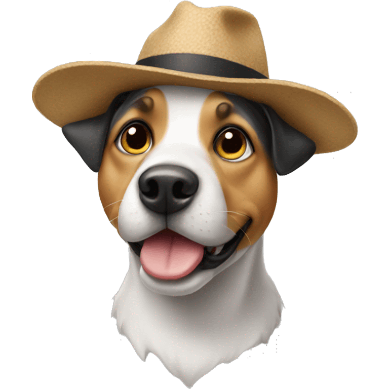 Dog wearing a hat emoji