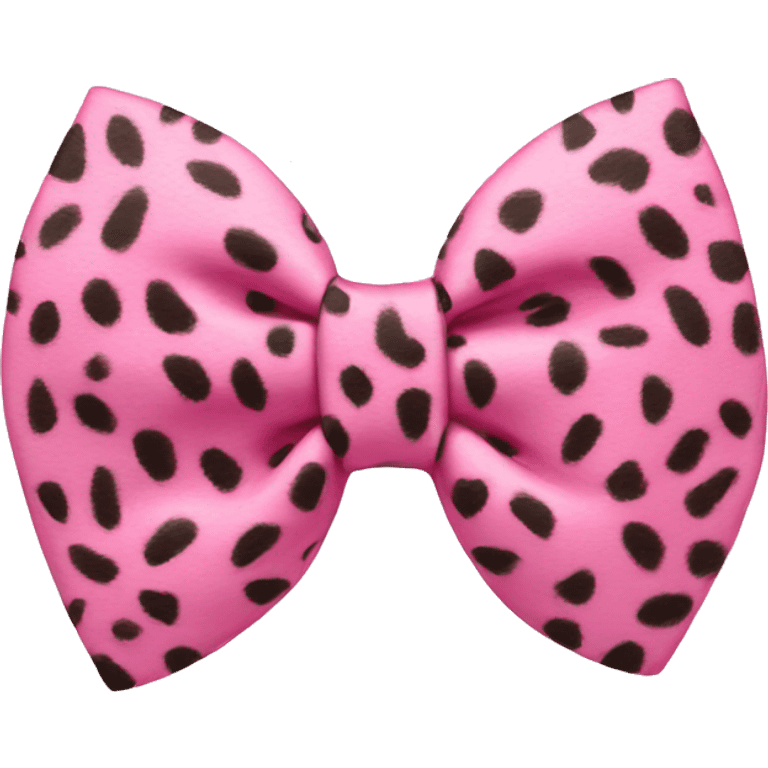 pink bow with lepoard print  emoji