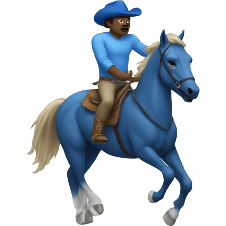 Blue bronco emoji