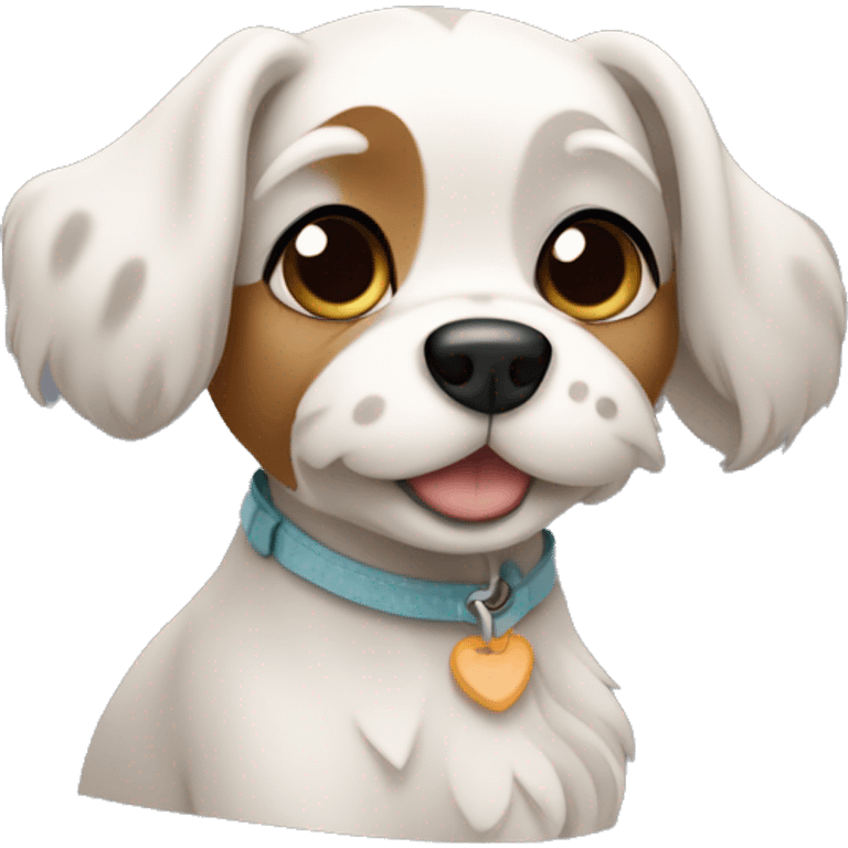  AI generated sticker of a small dog inspired by the style of “Lady and the Tramp.” White outline around it emoji