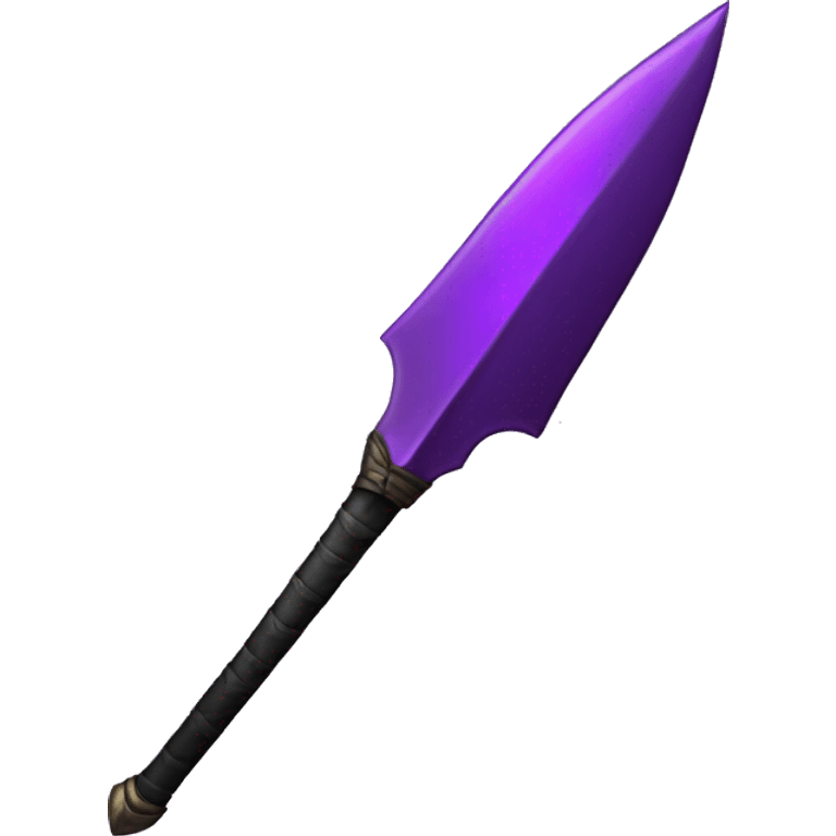 purple spear with a black blade emoji