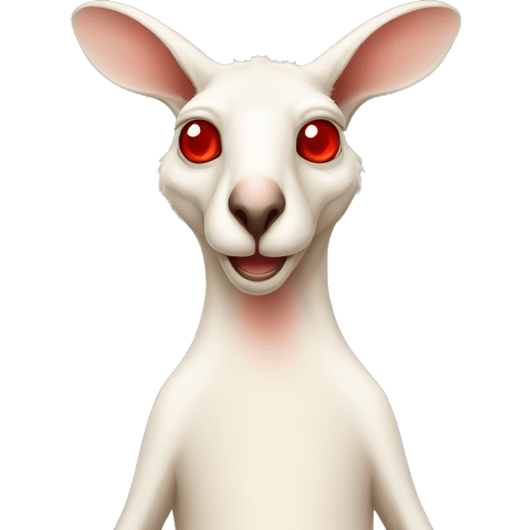 albino kangaroo with red eyes emoji