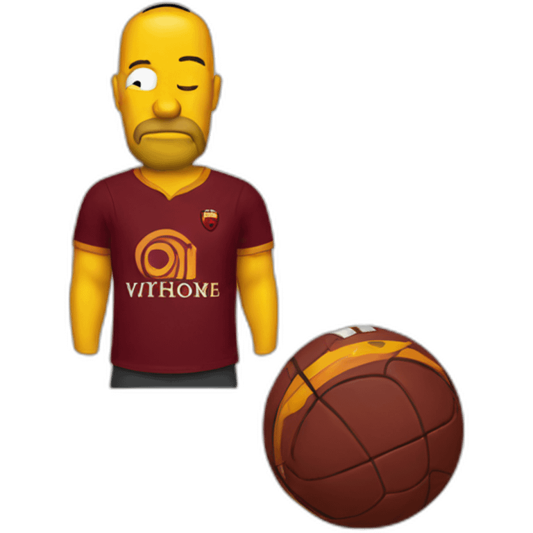 homer as roma shirt emoji