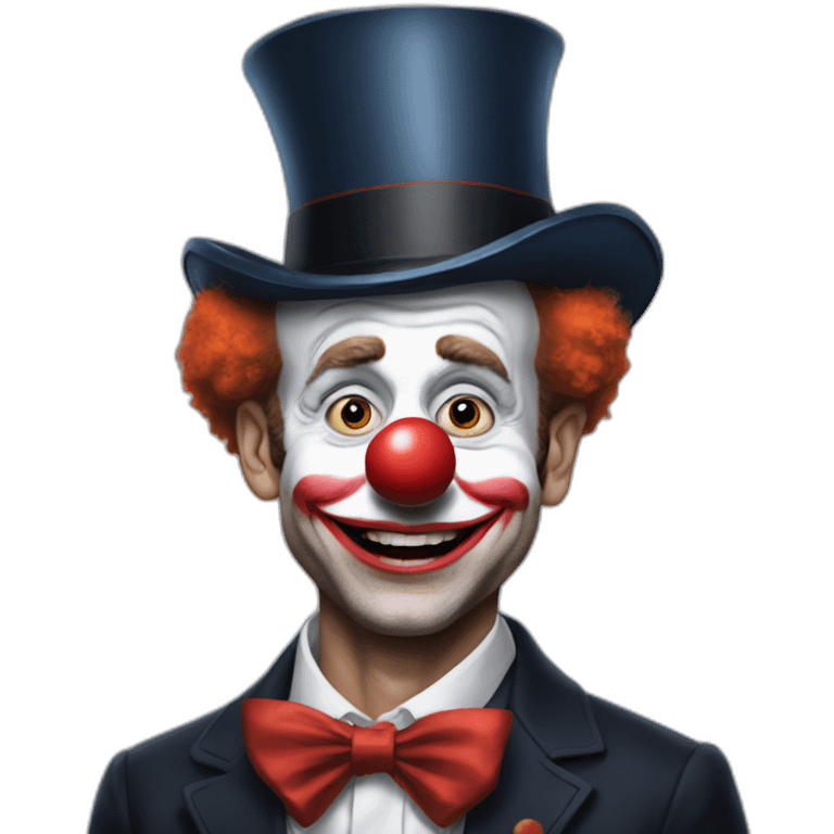 Emmanuel Macron as clown emoji