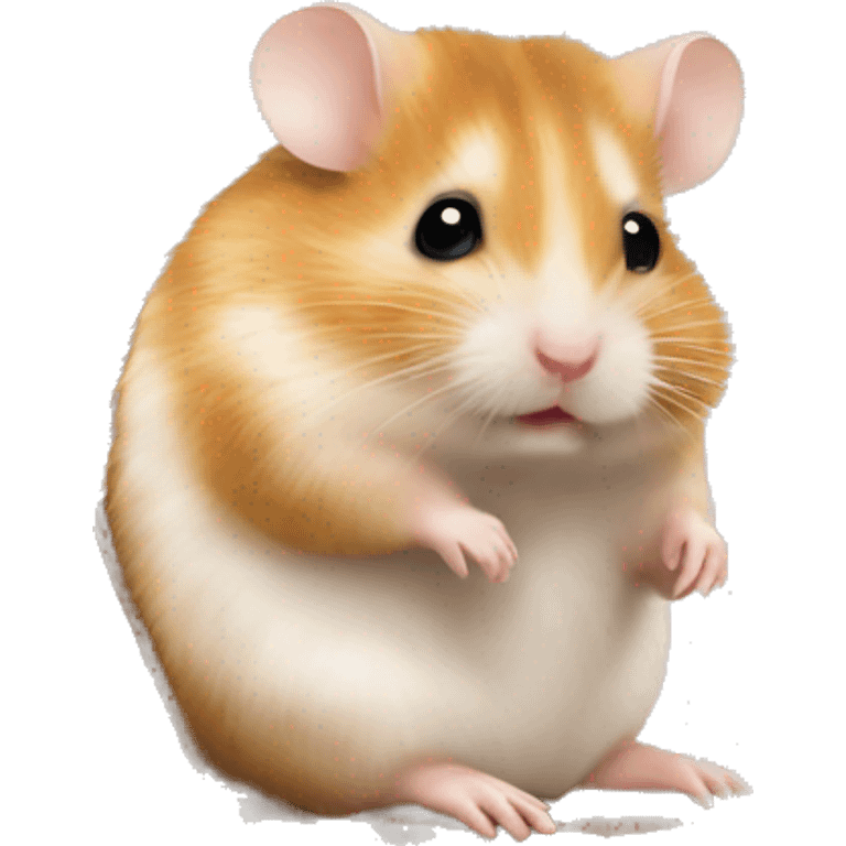 Hamster sitting on a baby dining chair emoji