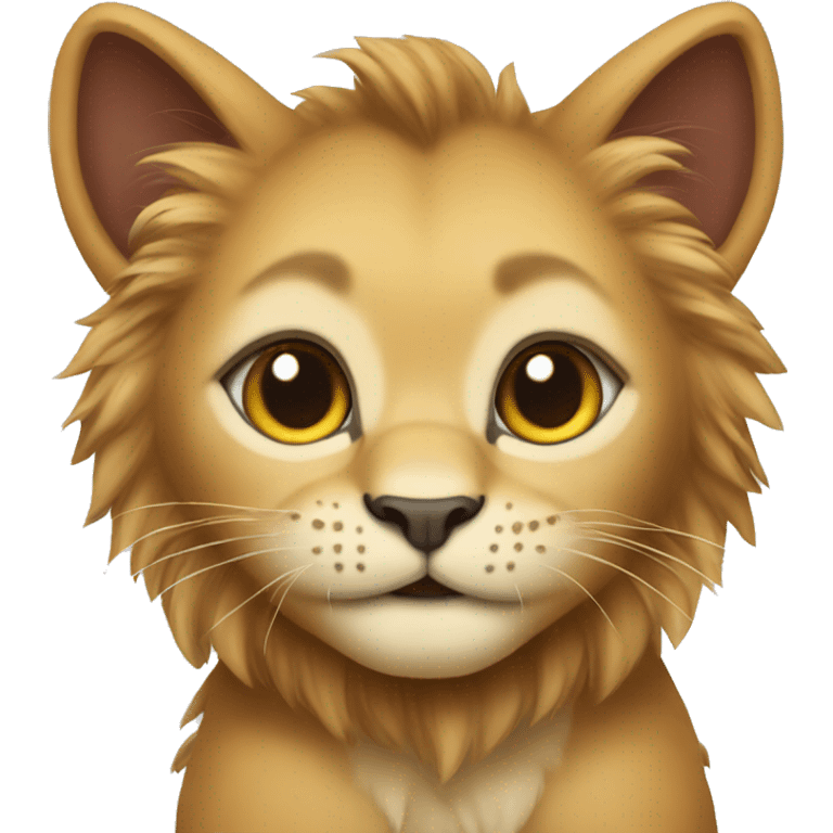 a lion-clad kitten emoji