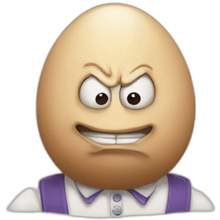 Angry Humpty Dumpty emoji