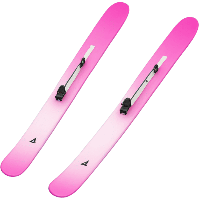 Set of pink skis  emoji