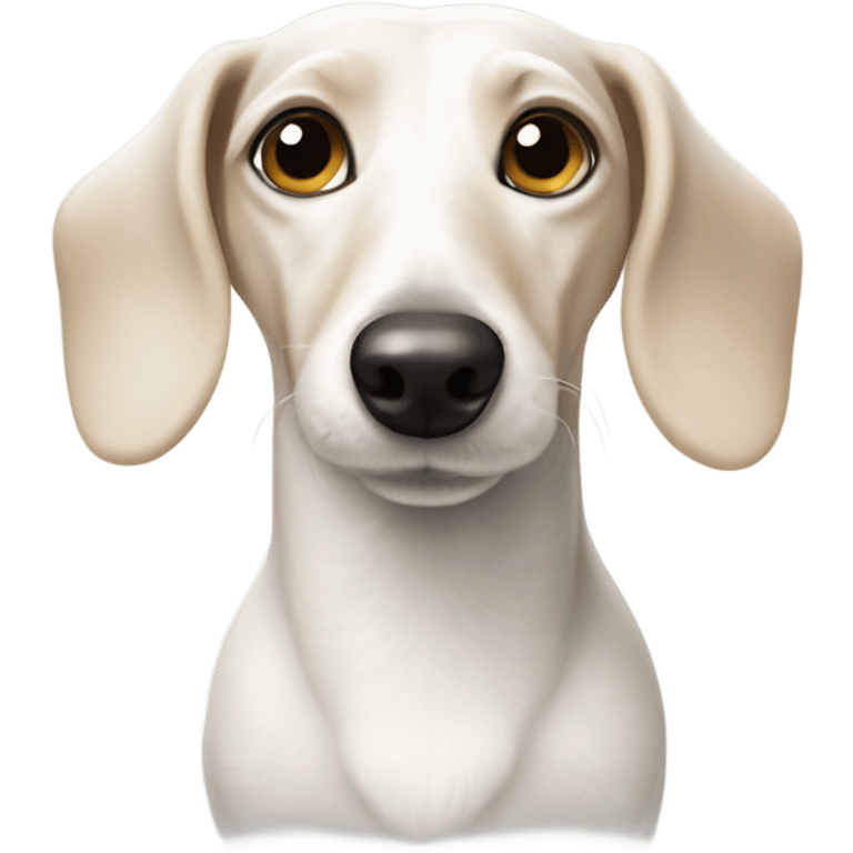 White dachshund  emoji