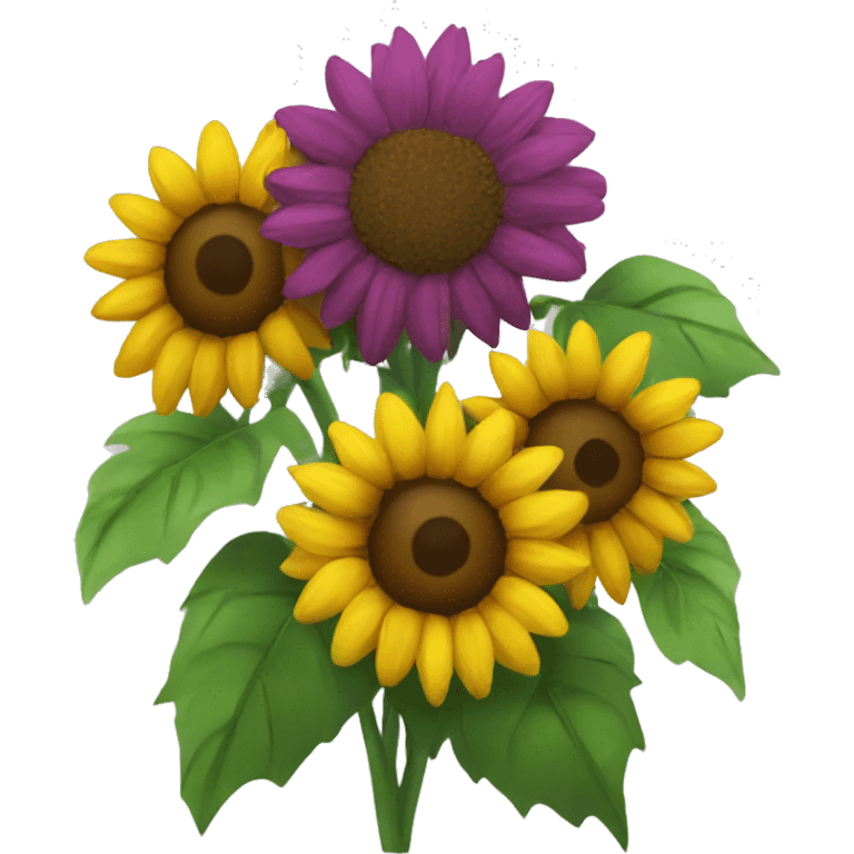 Bouquet of sunflowers emoji