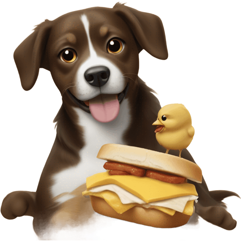 dog eating chick-fil-a  emoji