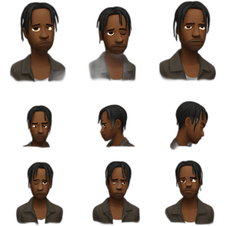 Travis Scott sad emoji