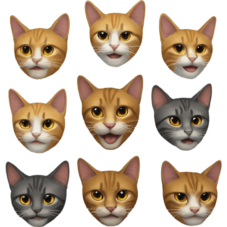 A gangs of cats emoji