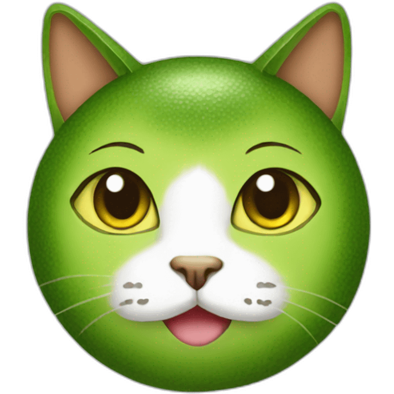 An avocado cat emoji