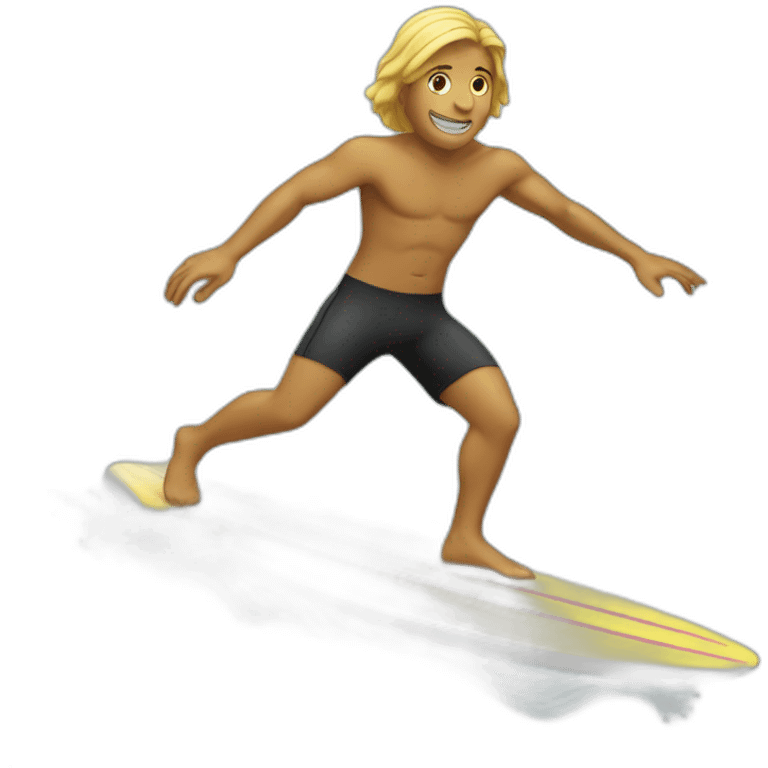 surfer swims on a board emoji