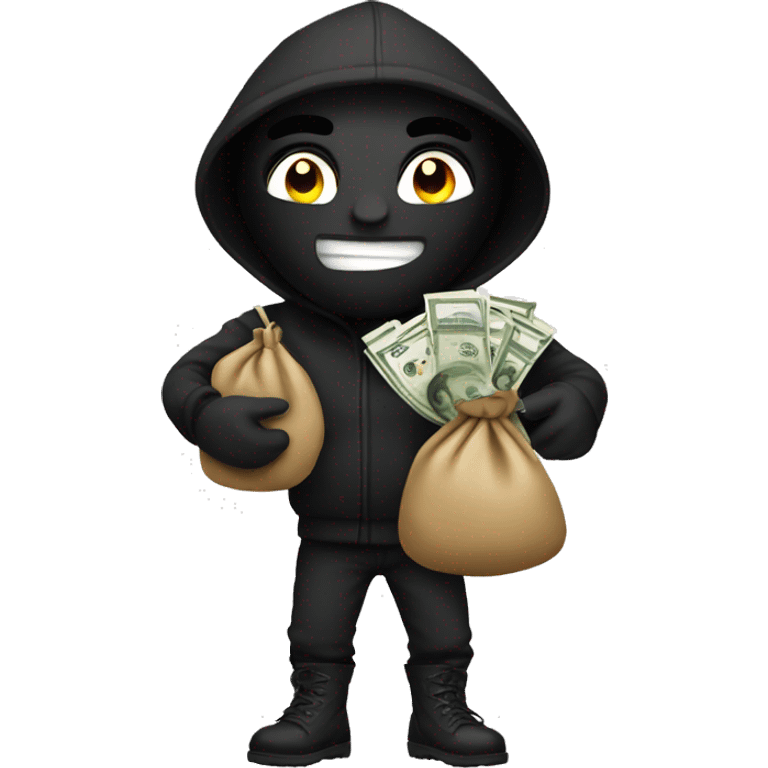 Robber with money bag emoji