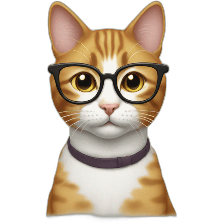 Cat with specs emoji