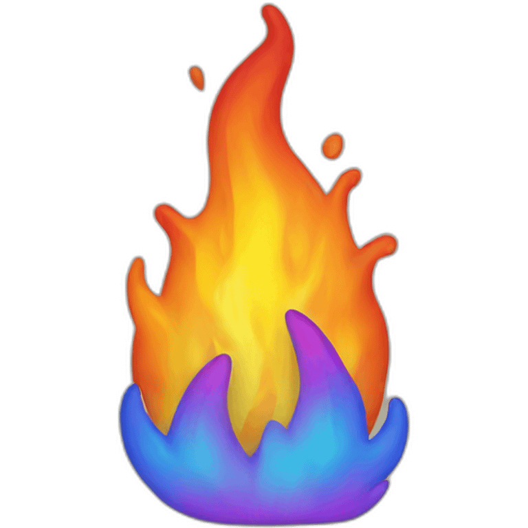 Multicolor burning emoji