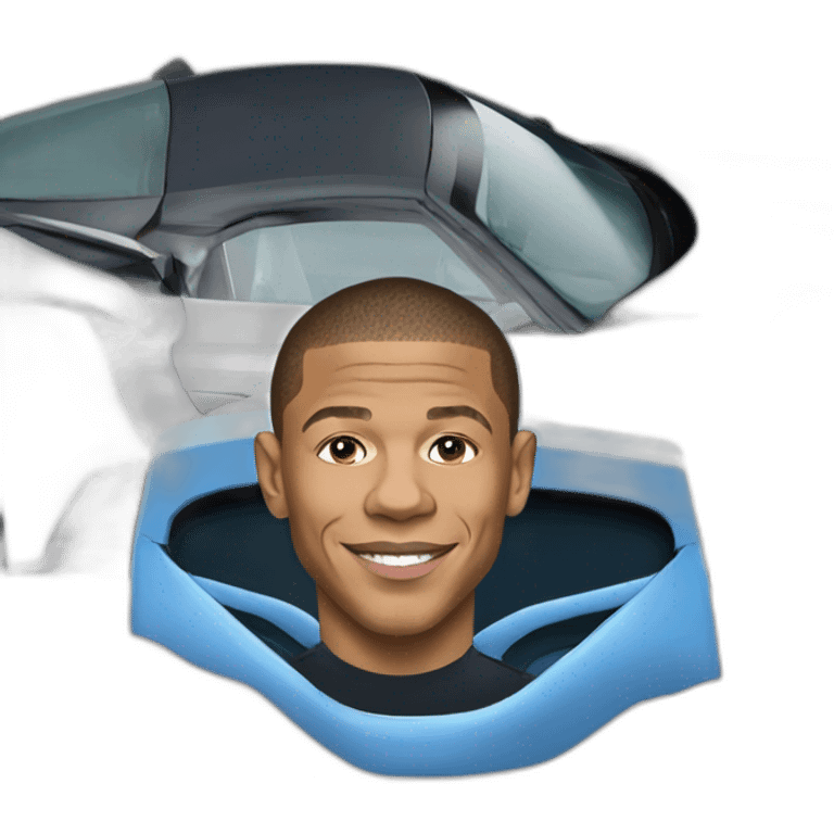 Mbappe sur une Audi emoji