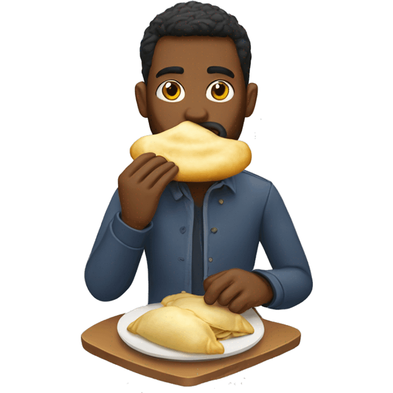 geographer eating pierogi emoji