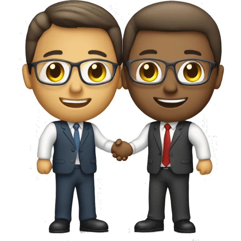 2 office professionals shaking hands emoji