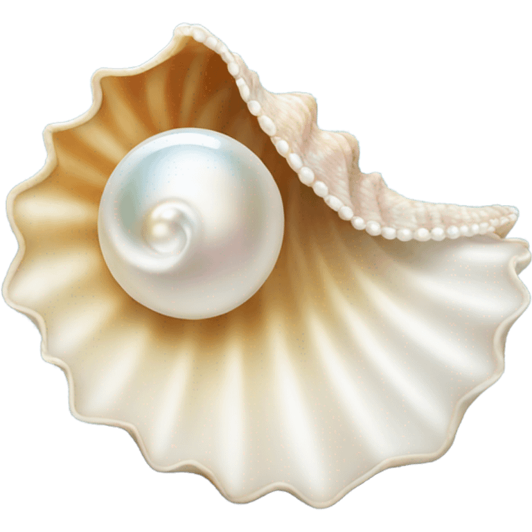 open seashell with a pearl inside  emoji