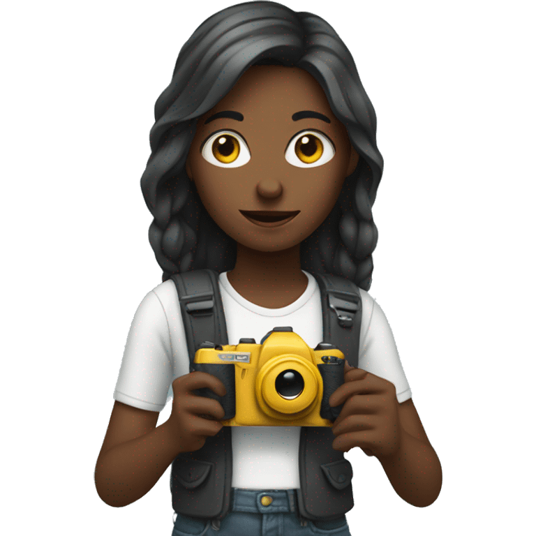 Girl with a camera emoji