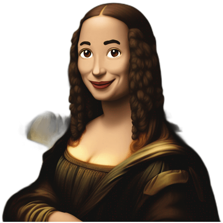 Gruffelo as Mona Lisa painting emoji