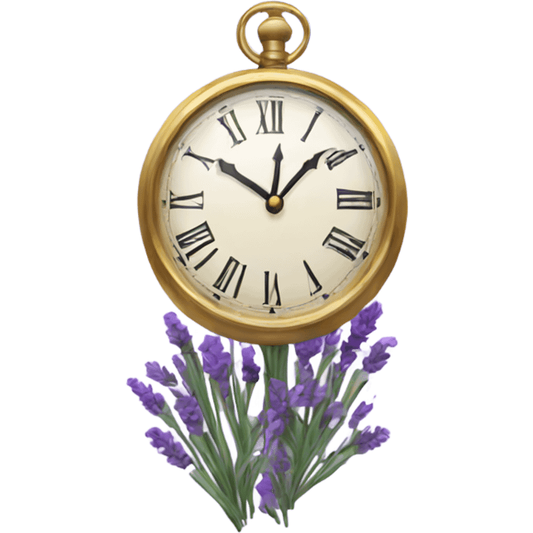 Lavender clock emoji