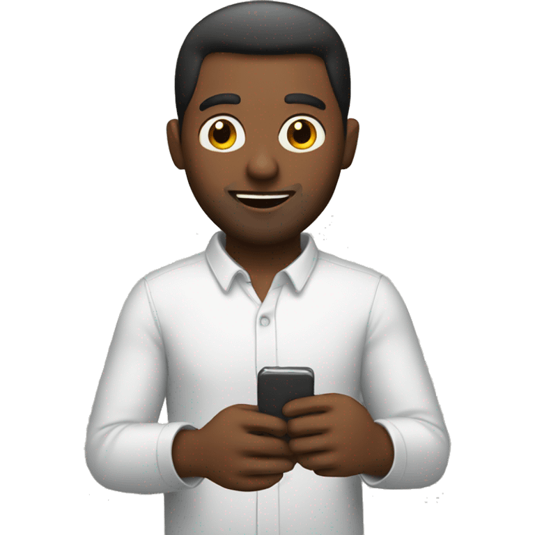 man holding phone emoji