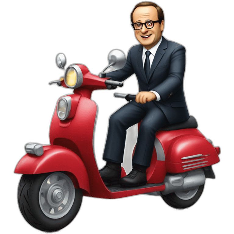 François hollande sur un scooter emoji