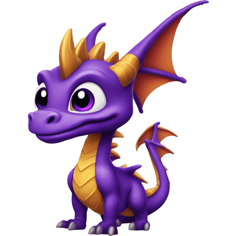 Cute Spyro the Dragon emoji