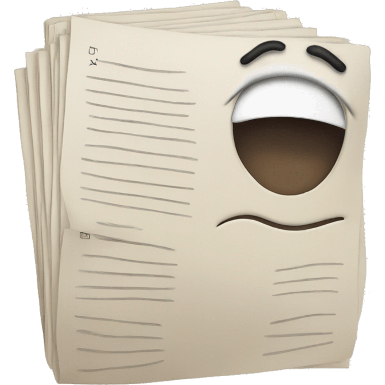 man is scared of documents  emoji