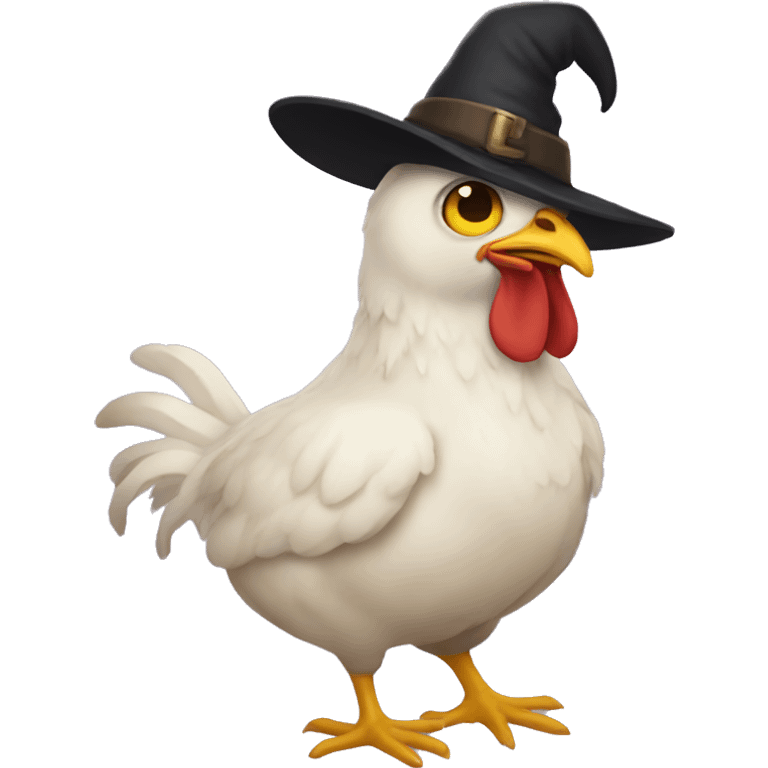 Chicken witch emoji