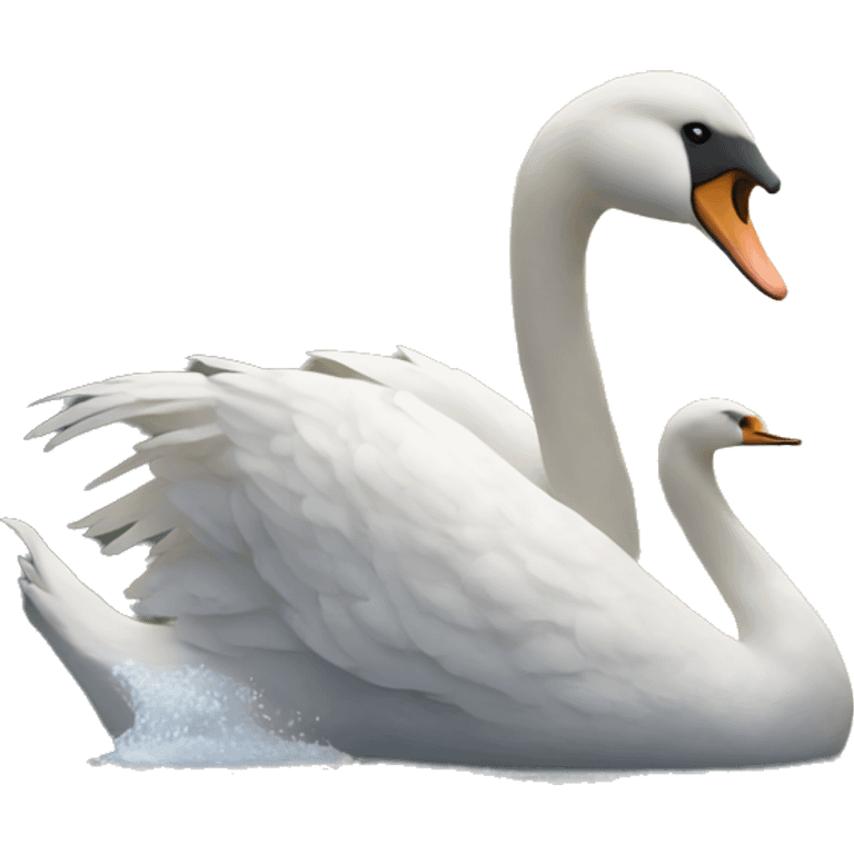 Swan and sun emoji