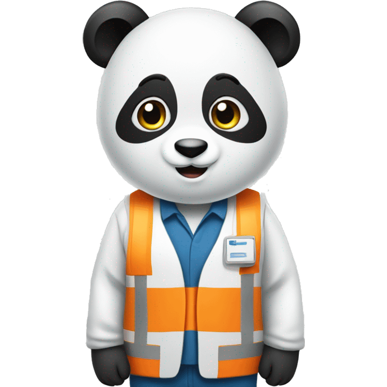 Panda wearing work wear emoji