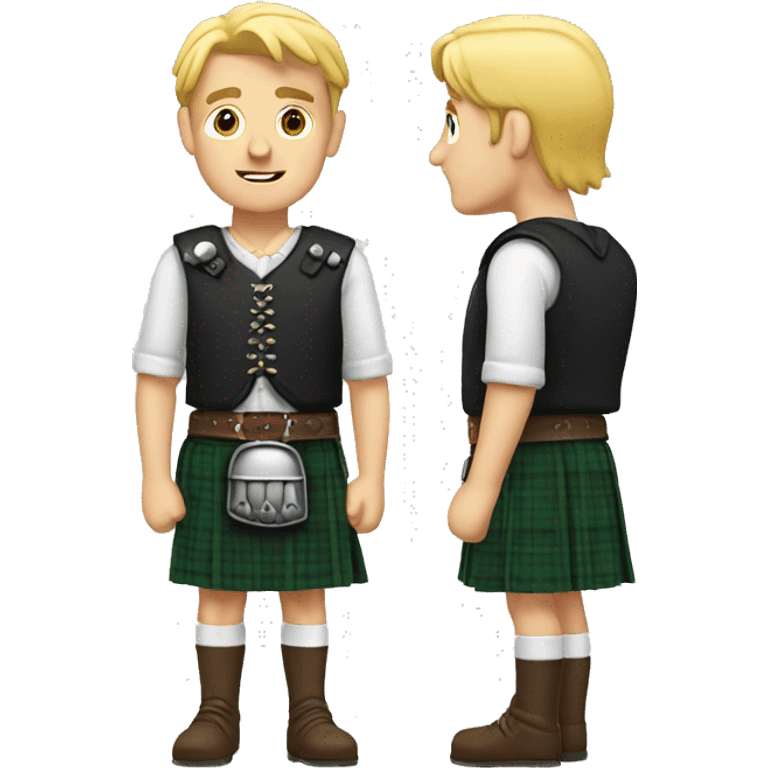 Blonde-scottish-man-with-kilt emoji