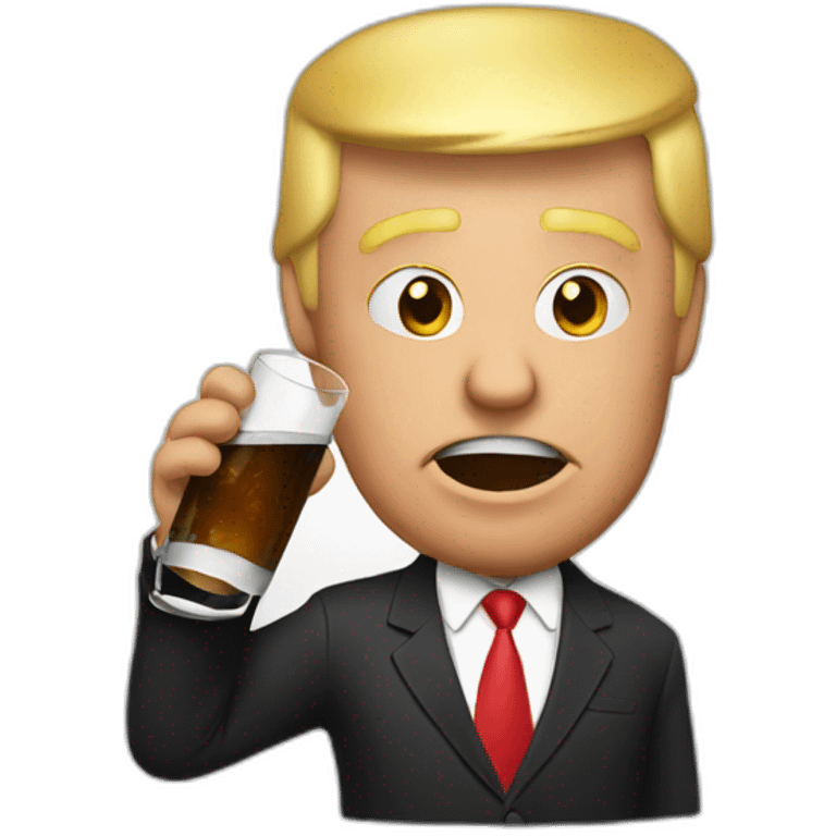 Drinking trump emoji