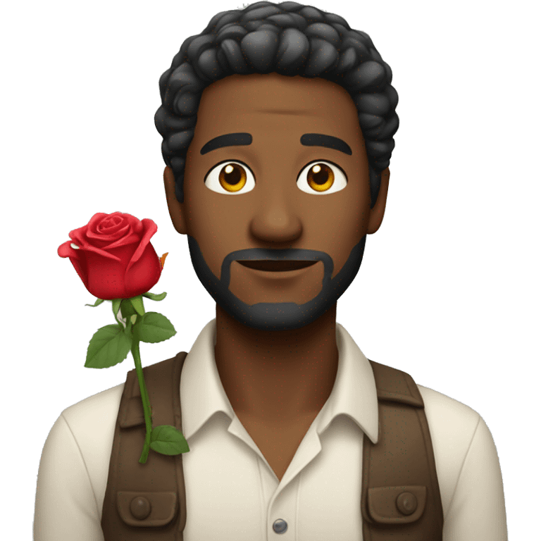 Man with rose  emoji