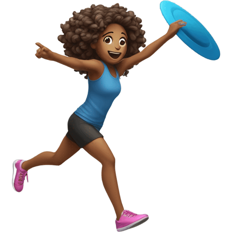 Girl throwing frisbee emoji