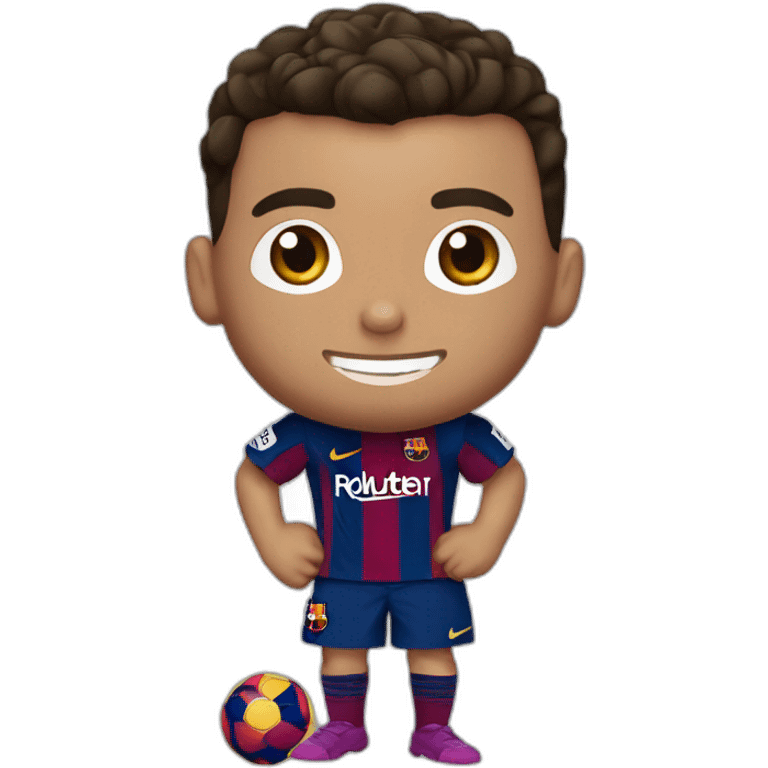 Cristiano Ronaldo avec le maillot du Barça emoji