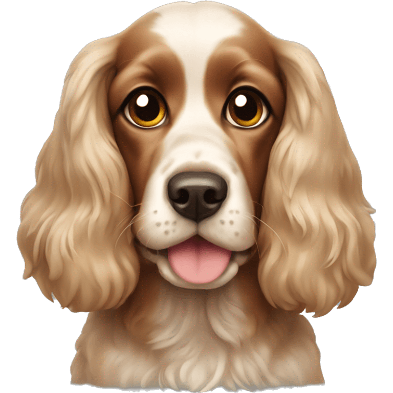 Cute cocker spaniel emoji