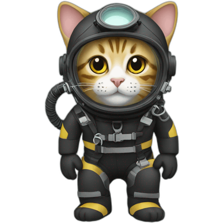 Cat diver emoji