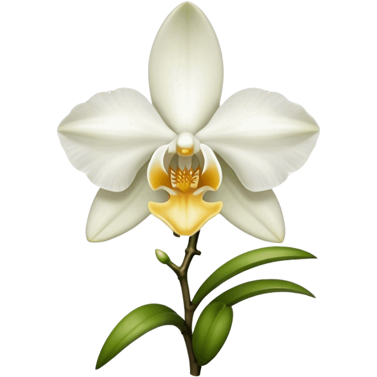 single white Dendrobium Orchid emoji