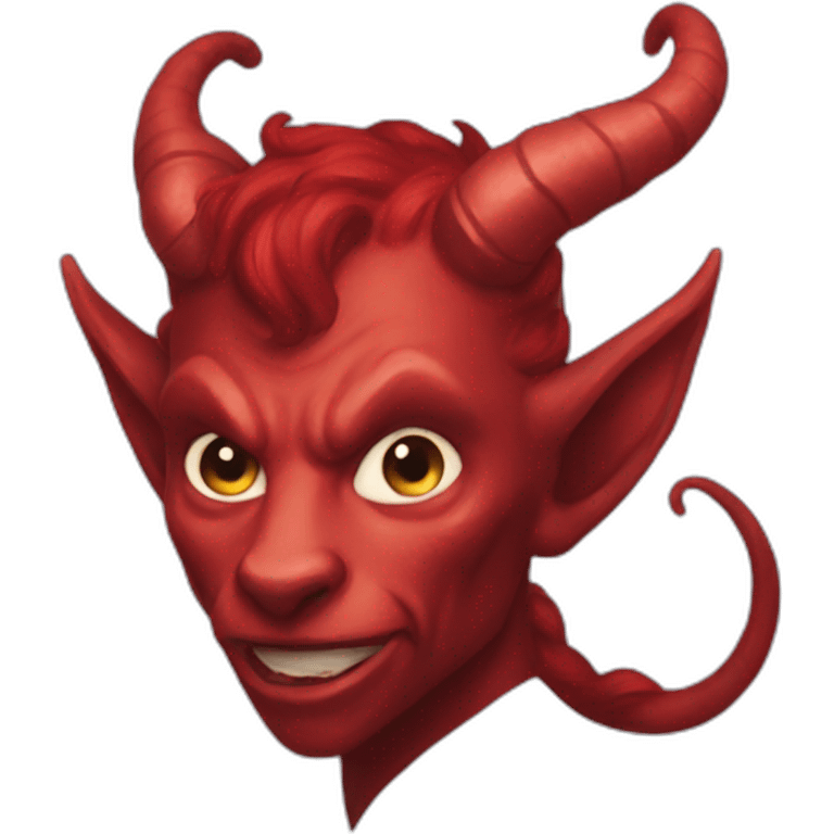 red tiefling speaking fluent giant emoji